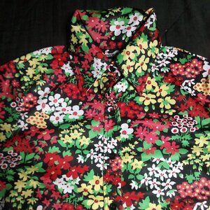 Vintage Jack Winter Floral Polyester Disco Shirt